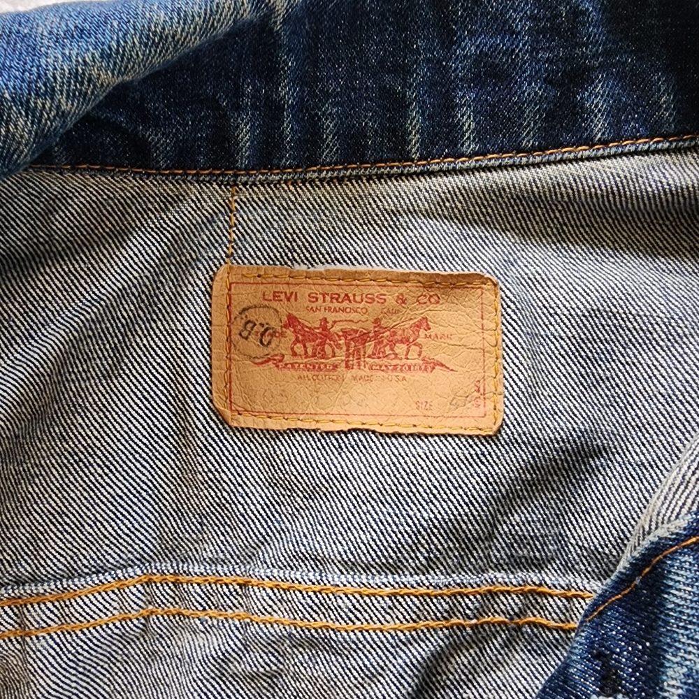 Denim Jacket With Custom Om Patch - image 3